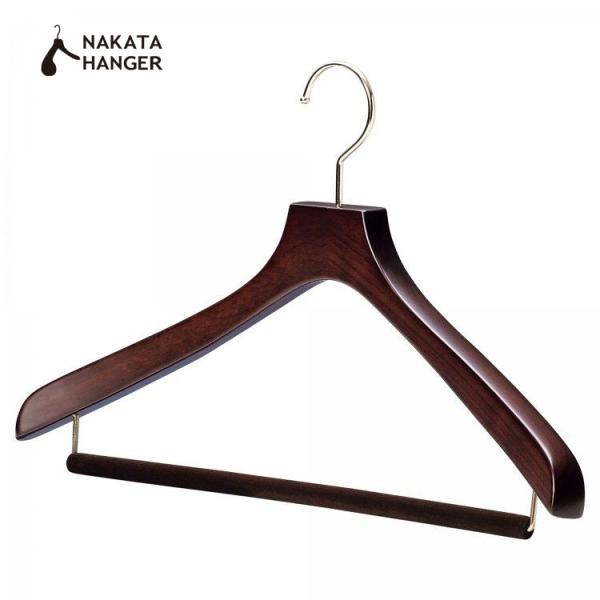 AUT-09/メンズシャツハンガー/マーズブラウン/フェルトバー付【ナカタハンガー 公式/国産木製ハ...
