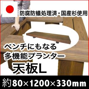 （多機能プランター：天板Ｌ）直植えプランター／プランターカバー／小物入れ／ベンチ／ゴミ入れ／縁台／スノコ｜nakataniweb
