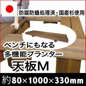 （多機能プランター：天板Ｍ）直植えプランター／プランターカバー／小物入れ／ベンチ／ゴミ入れ／縁台／スノコ｜nakataniweb