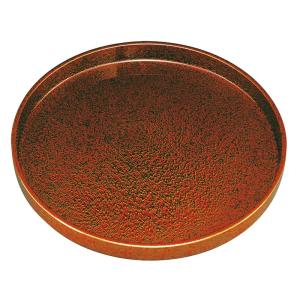 紀州漆器 11.0丸盆 黒 紀の山水 33cm お盆 トレー 伝統工芸 運び盆