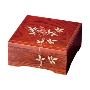 一段重 6.5寸 木地呂 内黒 南天 木製 会津漆器 会津塗り 一ヶ重