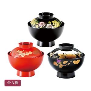 京 吸椀 鈴に蝶 全2種 フェノール樹脂製 ウレタン塗装 会津塗り 会津