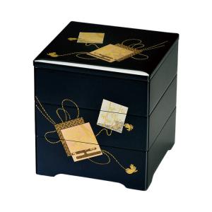 会津塗りの重箱、新品 楽天市場】会津漆器・会津塗・重箱溜内朱 6.0 三段重 梨地南天（仕切1