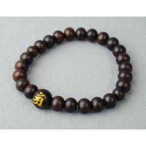 数珠ブレスレット 女性用 男性用 縞黒檀 共玉 ８mm玉 Pケース入 ネコポス送料無料 巳/へび 干...