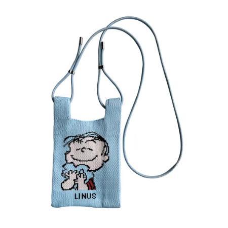 PEANUTS(ピーナッツ)スマホショルダーバッグ Linus/ブルー★この商品は日本国内販売の正規...