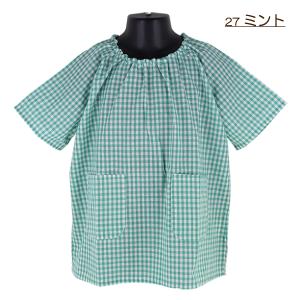 綿100% ギンガムチェックスモック 110-...の詳細画像3