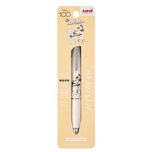 三菱鉛筆 多機能ペン ジェットストリーム 4&amp;1 0.5 限定 ディズニー ミッキー MCホワイト ...
