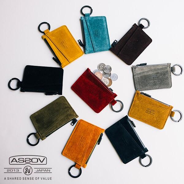 AS2OV アッソブ WATER PROOF SUEDE COIN CASE コインケース 小銭入れ...