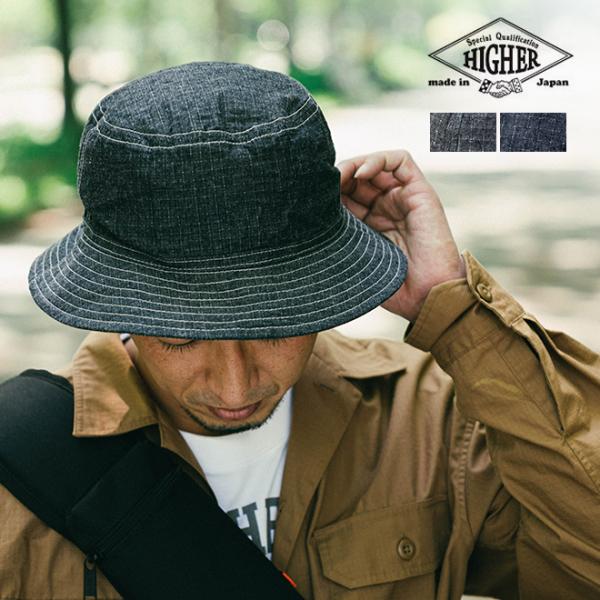 HIGHER ハイヤー RIPSTOP DENIM HAT リップストップデニムバケットハット 帽子...