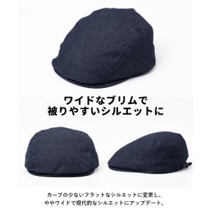 デニム ハンチング ハンチング帽 帽子 メンズ...の詳細画像3
