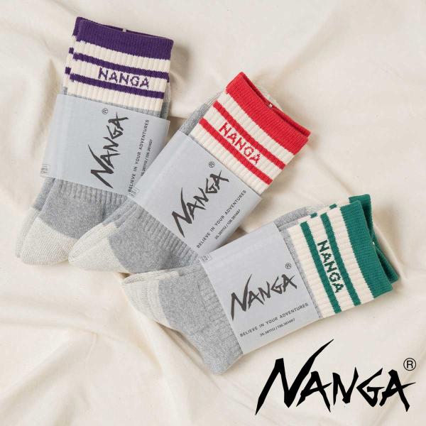NANGA ナンガ カラー ライン リブ セブンデイズ ソックス ソックス 靴下 日本製 ライン 耐...