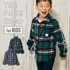 THE PARK SHOP ザパークショップ HOLIDAYS NEL SHIRT KIDS ネルシャ...