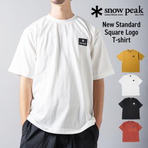 snowpeak スノーピーク New Standard Square Logo T-shirt Tシャツ 半袖 インナー カットソー プリント シンプル コットン メンズ レディース 人気ブランド アウ