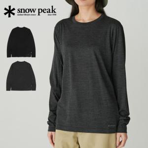 snowpeak スノーピーク Merino Wool Long Sleeve T-Shirt ウォッシャブル メリノウール ロンT 長袖Tシャツ インナー 防臭 アウトドア 防寒 冬