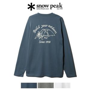 SnowPeak スノーピーク Camping Club Long Sleeve 長袖 Tシャツ ソフト ロゴ ロング スリーブ 吸水速乾 メンズ レディース バックプリント｜nakota