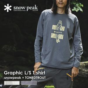 snow peak スノーピーク Graphic L/S T shirt グラフィック シャツ メンズ レディース 焚火 キャンプ BBQ アウトドア 軽い シンプル プレゼント 紫外線対策｜nakota