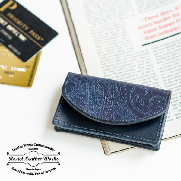 RE.ACT リアクト Paisley Indigo Card Case ペイズリーインディゴカー....