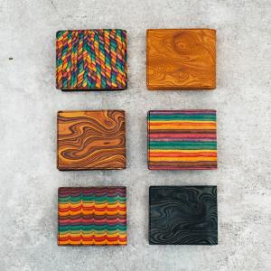 MAGNET マグネット Billfold Wallet 財布 二つ折り ウォレット 本革  柄 個性的 カラフル ナチュラル 黒 茶 メンズ レディース 日本製 コンパクト｜nakota