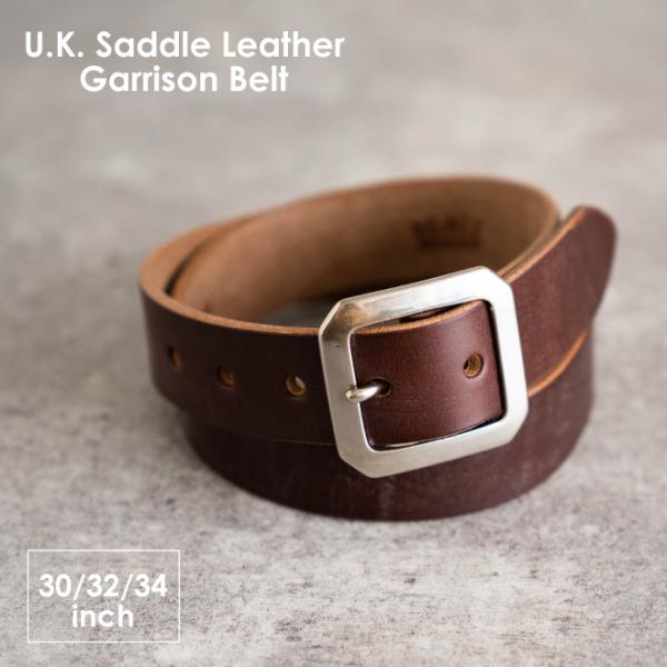 RE.ACT リアクト U.K. Saddle Leather Garrison Belt ベルト ...