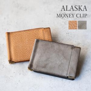 Re-ACT リアクト ALASKA LEATHER MONEY CLIP WALLET 財布 マネークリップ コンパクトウォレット アラスカレザー プレゼント  30代 40代 50代 60代｜nakota