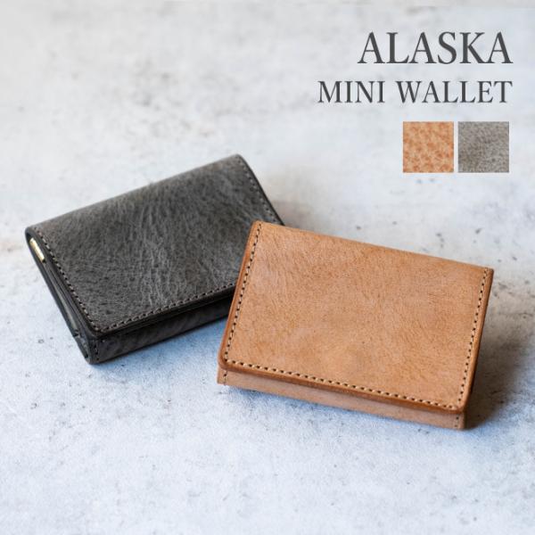 【爆買】Re-ACT リアクト ALASKA LEATHER THREE FOLD MINI WAL...