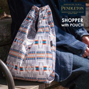 PENDLETON ペンドルトン SHOPPER with POUCH ショッピングバッグ 軽量 丈夫 買い物バッグ コンパクト 収納ポーチ付き 折り畳み