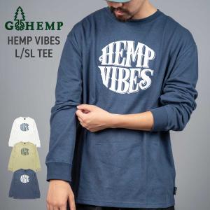 GOHEMP ゴーヘンプ HEMP VIBES L/SL TEE 長袖 Tシャツ ロンT ヘンプ オーガニックコットン 綿 ウェア トップス クルーシャツ メンズ レディース ブランド 人気