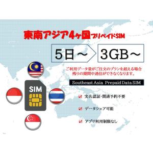 東南アジアsim シンガポールsim マレーシア...の商品画像