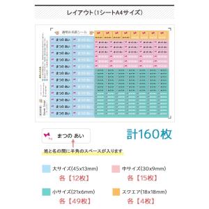 透明 お名前シール 白黒文字 送料無料 160枚の詳細画像4