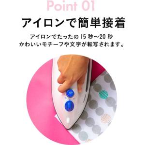 ワンポイントカラーフロッキー 強力洗濯耐性お名...の詳細画像3