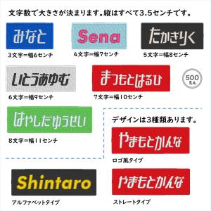 お名前ワッペン ロゴ風 ひらがな アルファベッ...の詳細画像2