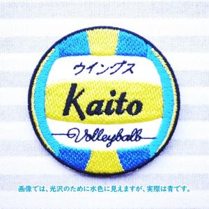 バレーボール アイロン接着のお名前ネームワッペンの詳細画像2