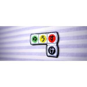 信号機 アイロン接着のお名前ネームワッペンの詳細画像2