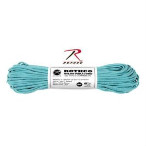 【米軍】Rothco（ロスコ）　パラコード 30M（Nylon Paracord Type III 550 LB 100FT）【ターコイズ】 129｜nammara-store