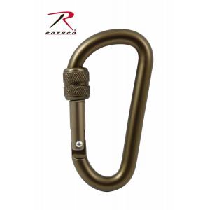 【米軍】Rothco（ロスコ）　ロッキングカラビナ（80MM Locking Carabiner）【コヨーテブラウン】 214｜nammara-store