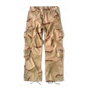 【米軍】Rothco（ロスコ）　カーゴパンツ　ビンテージ　パラトルーパー（Vintage Camo Paratrooper Fatigue Pants）【トリカラーデザートカモ】2186｜nammara-store