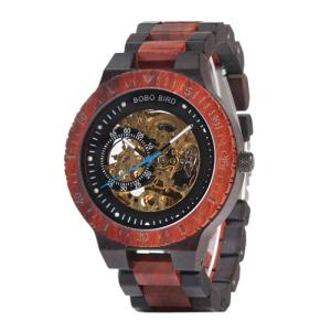 BOBO BIRD 木製機械式時計 男性レロジオMasculinoビッグメンズ腕時計トップブランドの高級時計 R05-2｜namo