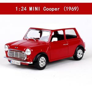 1:24 MINI Cooper 1969 ミニクーパー レッド 乗用車 外車 高級 合金 模型 ミニカー