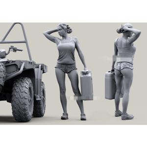 1:35 女性 セクシー ボトル持ち フィギュア モデルキット