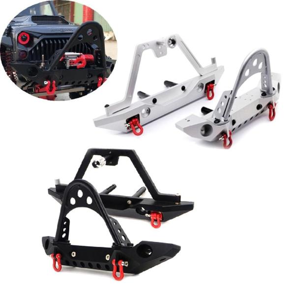 スペアタイヤ キャリア付き フロントリア バンパー ブルバー 1/10 アキシャル SCX10 JE...