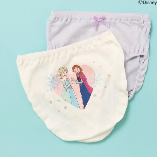 女児ショーツ キッズ パンツ ディズニープリンセス 2枚セット 子供 女の子 下着 アンパサンド 綿...