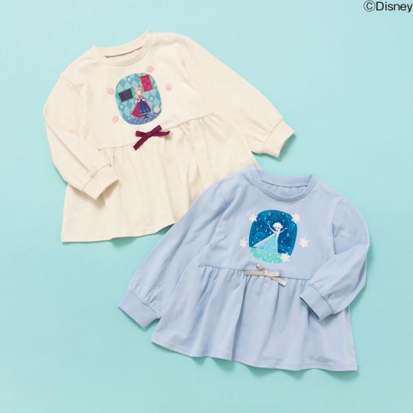 子供服 Tシャツ ディズニープリンセス アナ雪 女の子 長袖 セラフ ペプラム 140cm 130 ...