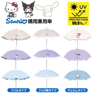 日傘 晴雨兼用 長傘 サンリオ 軽量 完全遮光...の詳細画像1
