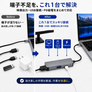USB Type-C ハブ HDMI 3in1...の詳細画像1