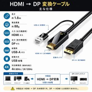 HDMI to DisplayPort 変換ケ...の詳細画像3