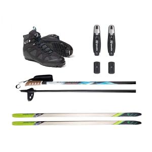 Whitewoods大人用NNNクロスカントリースキーパッケージ、197 cm-スキー、ビンディング、ブーツ、ポール(45、151~180ポンド。)