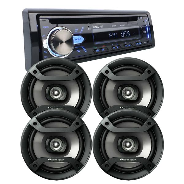 パッケージ2 Pioneer TS-F 1634 R 6.5&quot;Peak 200 W 2 Wayスピー...