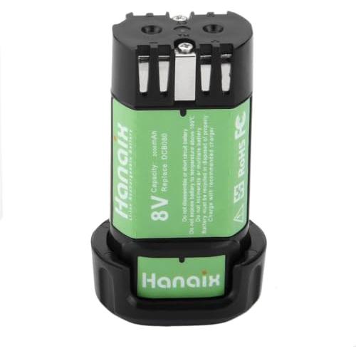 Hanaix 8 V 1500 mAh DEWALT DCB 080用電池交換DEWALT DCF ...