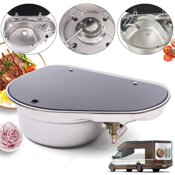 Eapmic Gas Stove Hob and Stainless Steel Sink Comb...