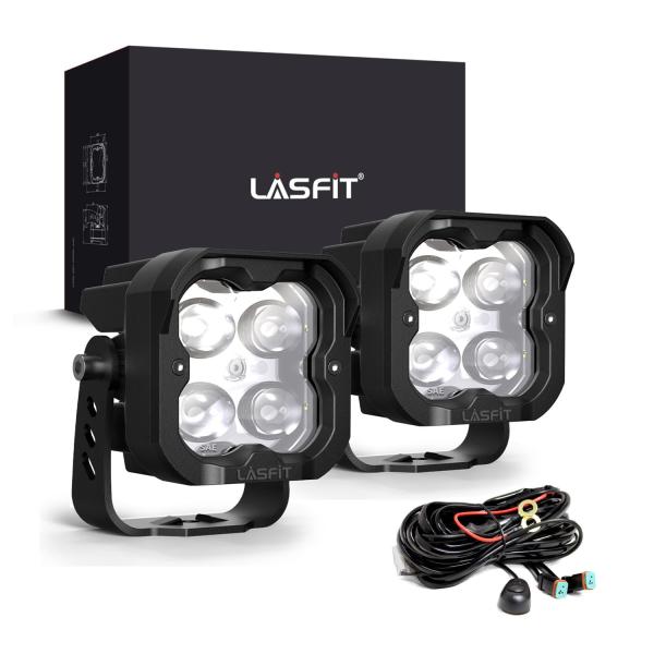 LASFIT SAE Fog Light%カークメン%2 Pcs 3 inch 18 W led C...